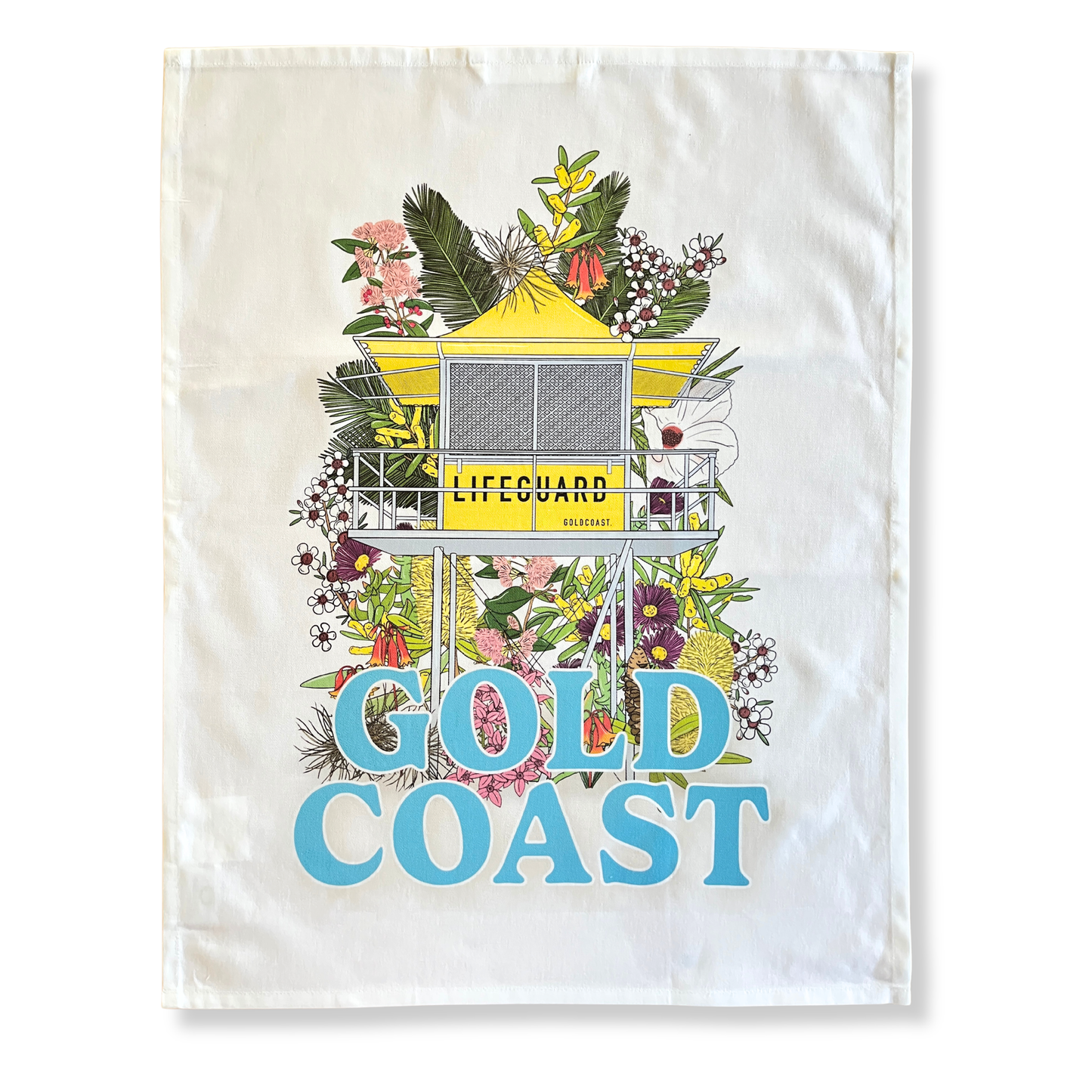 Gold Coast Life Guard Tower Tea Towel