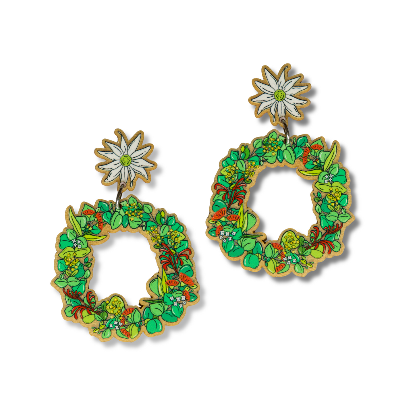 Australian Native Floral Wreath Drop Studs