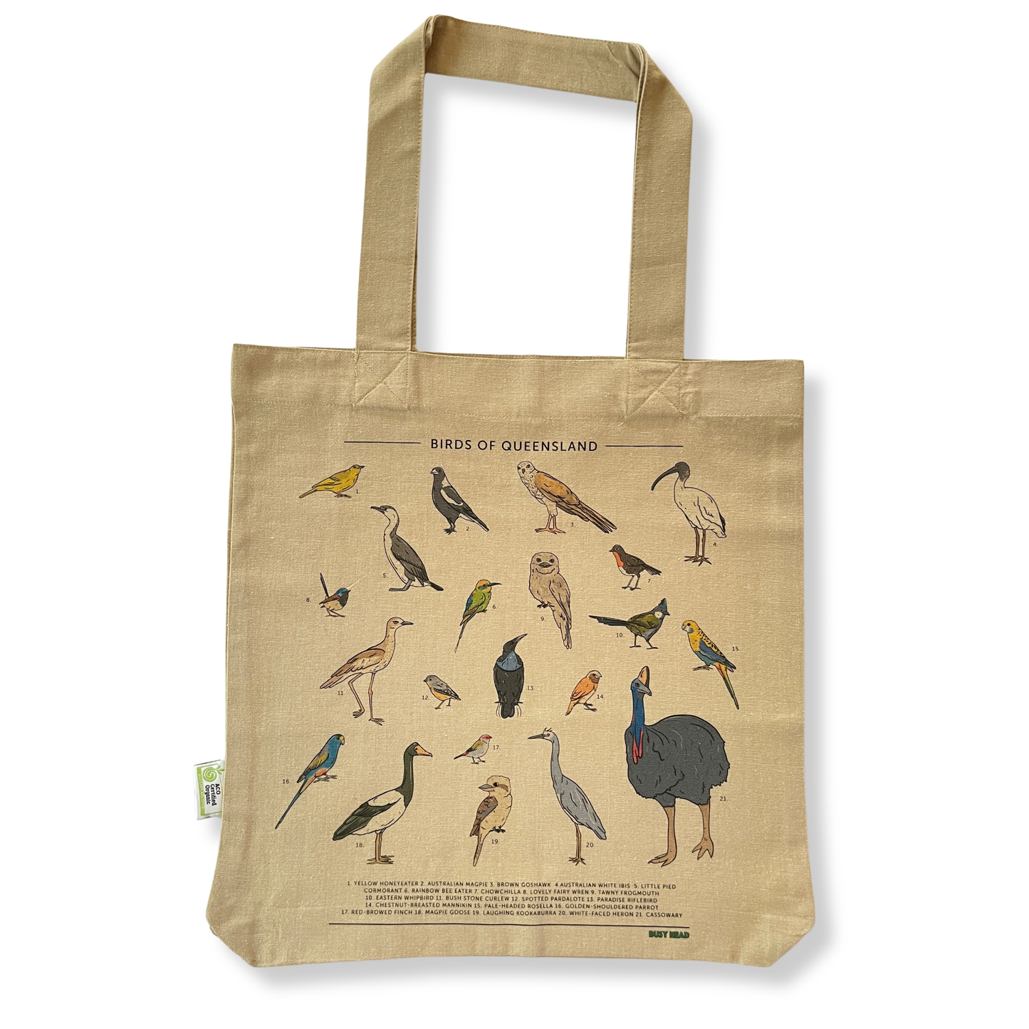 Birds of Queensland Tote Bag | Natural