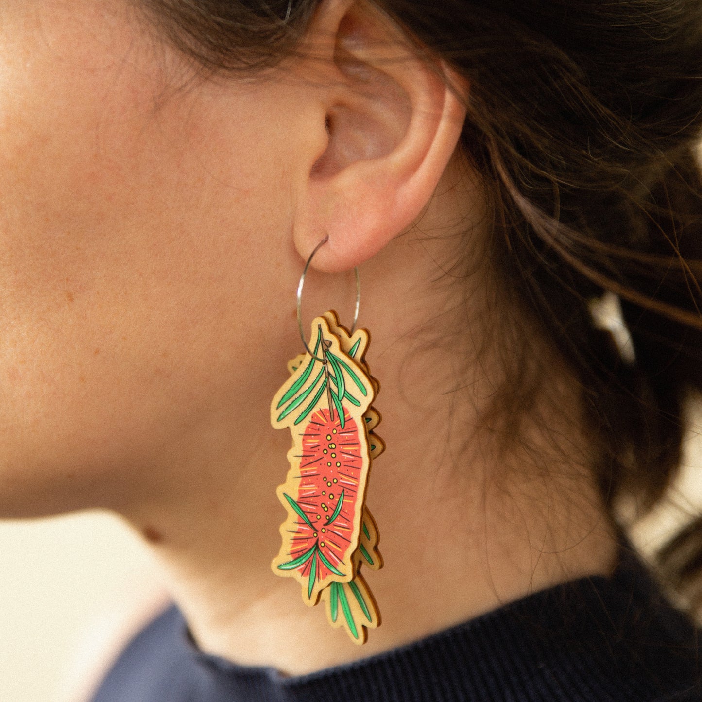 Bottlebrush Statement Hoops