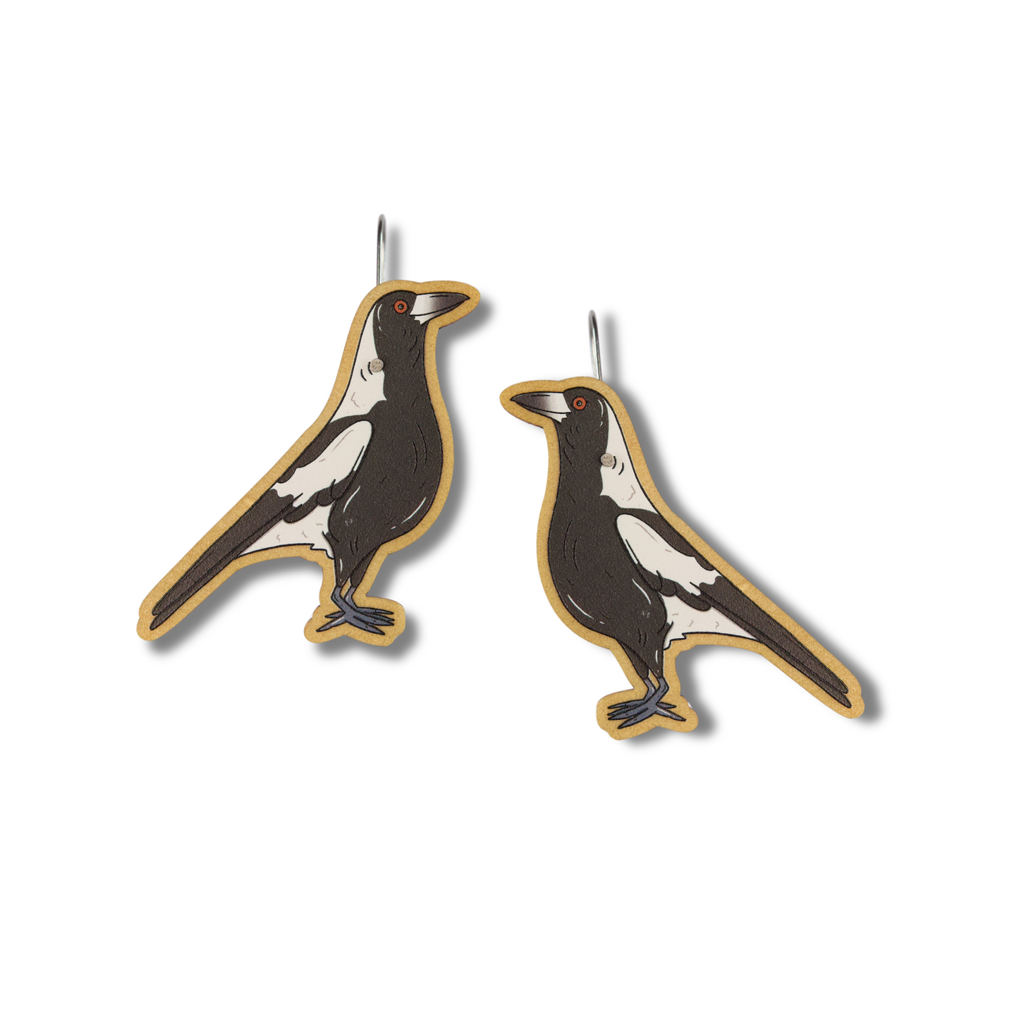 Australian Magpie Dangle Earrings