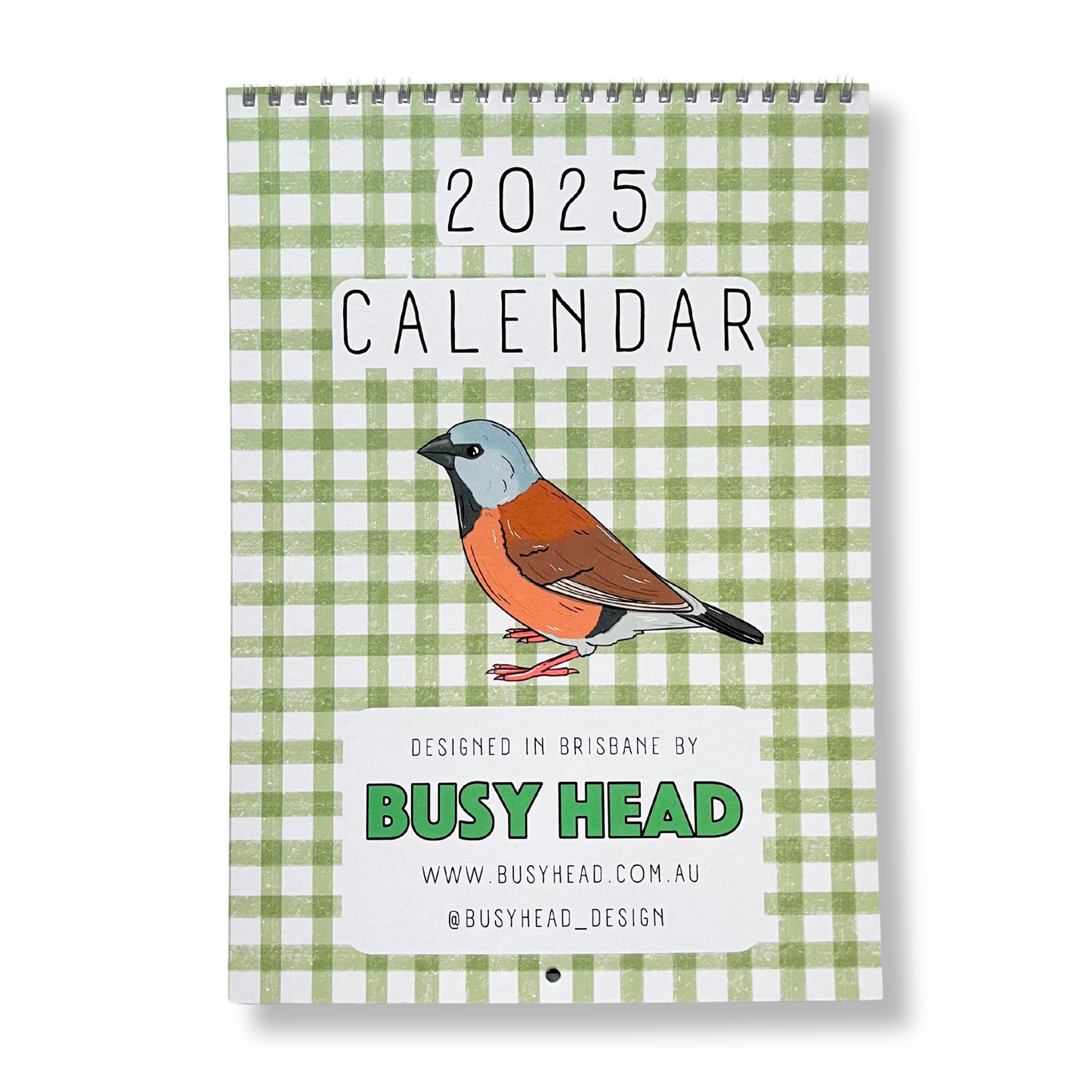 2025 Birds on Gingham Calendar