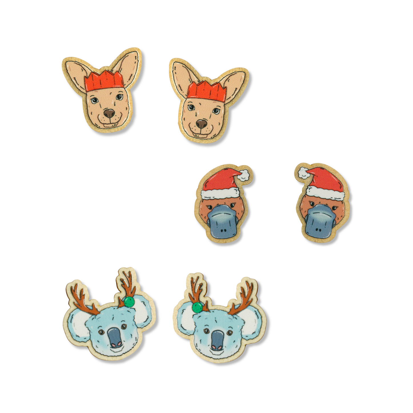 Australian Animal Festive Stud Pack