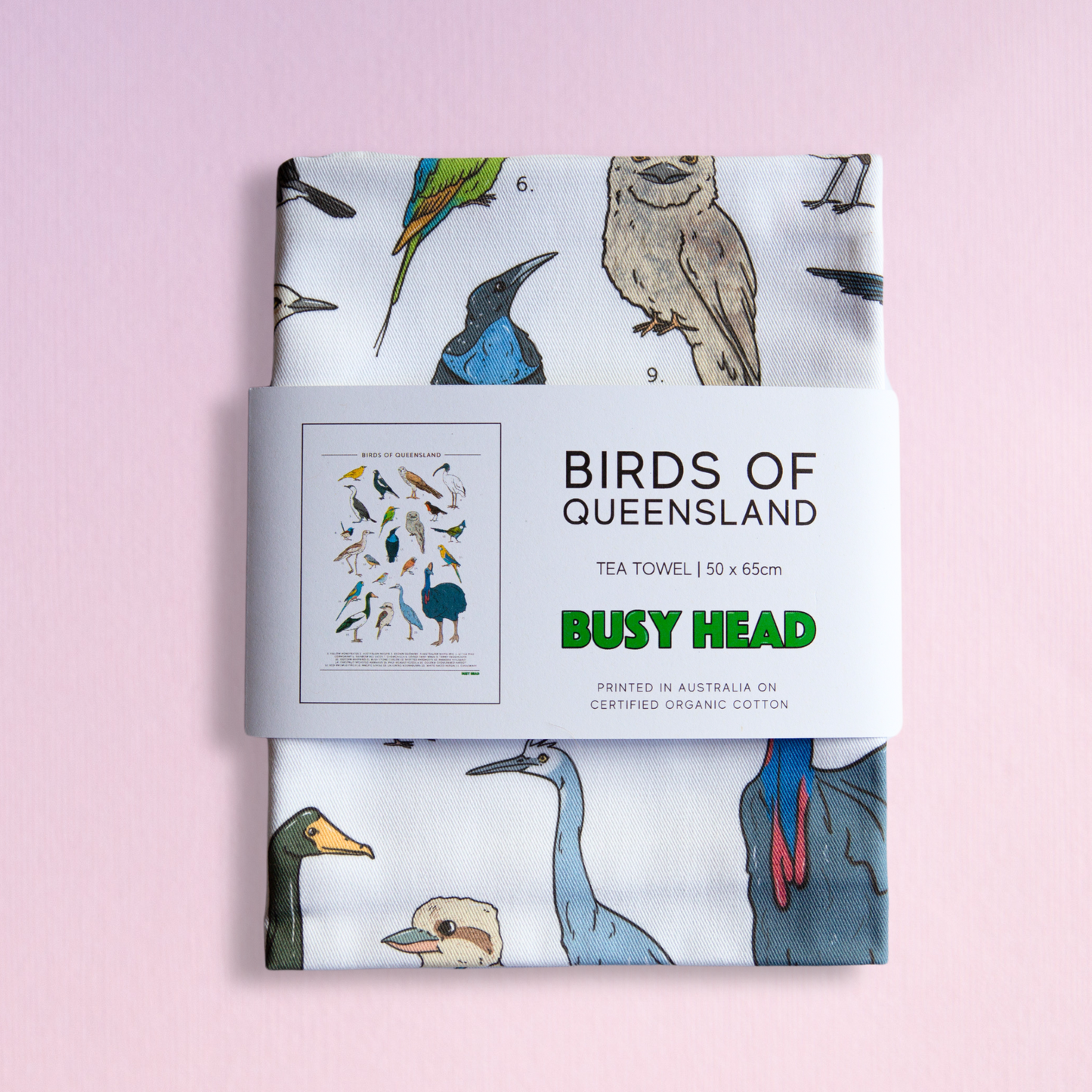 Birds of Queensland Tea Towel