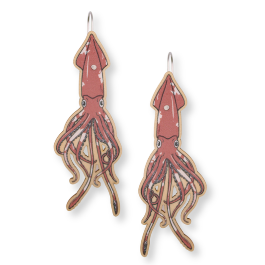 Giant Squid Dangle Earrings