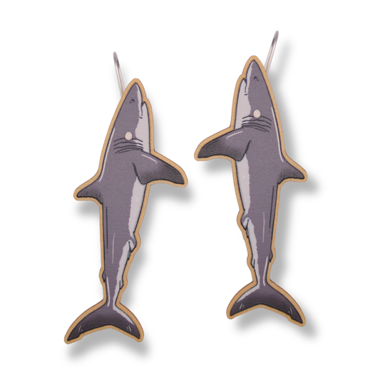 Great White Shark Dangle Earrings