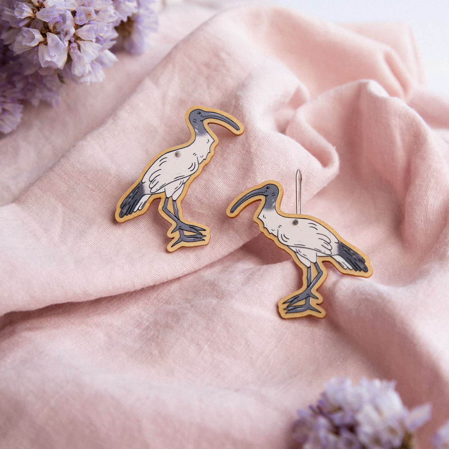 Australian White Ibis Dangle Earrings