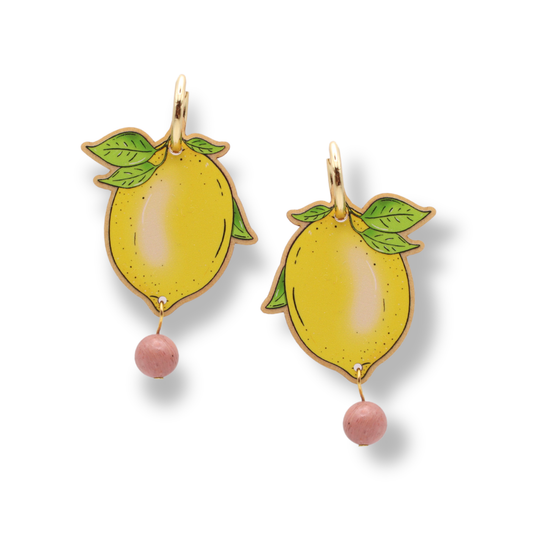 Lemon Hoop Earrings