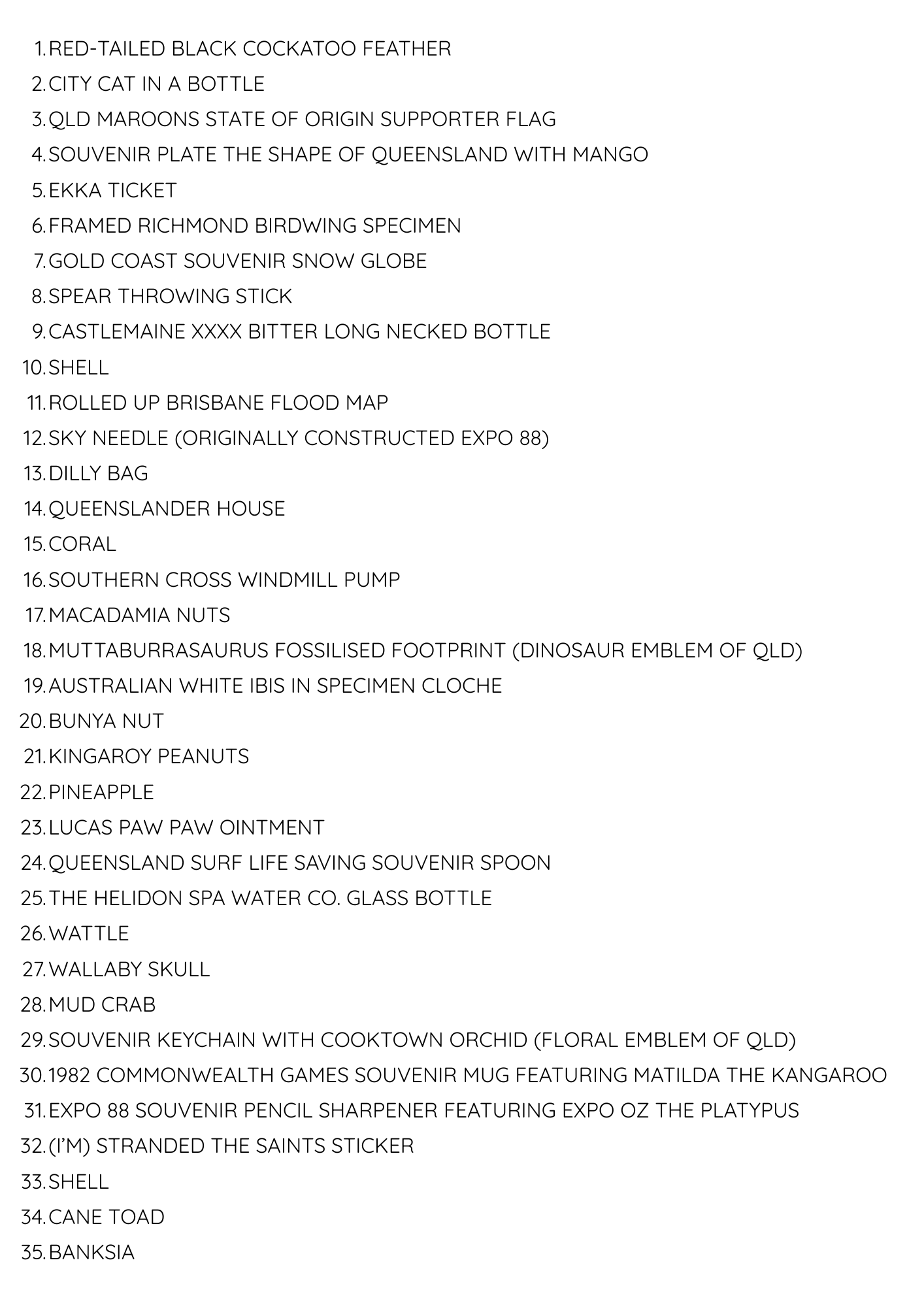 Queensland Cabinet of Curiosity Postcard