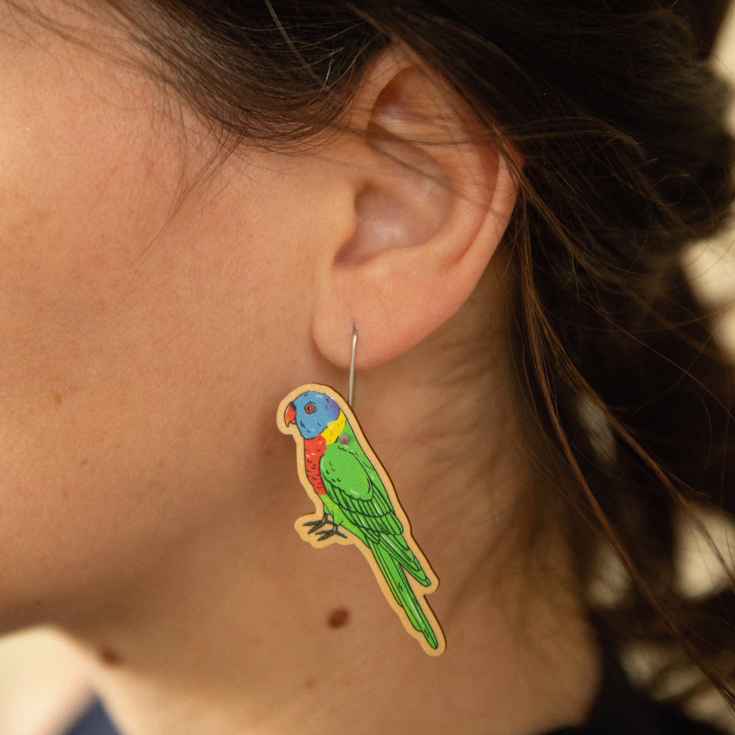 Rainbow Lorikeet Dangle Earrings