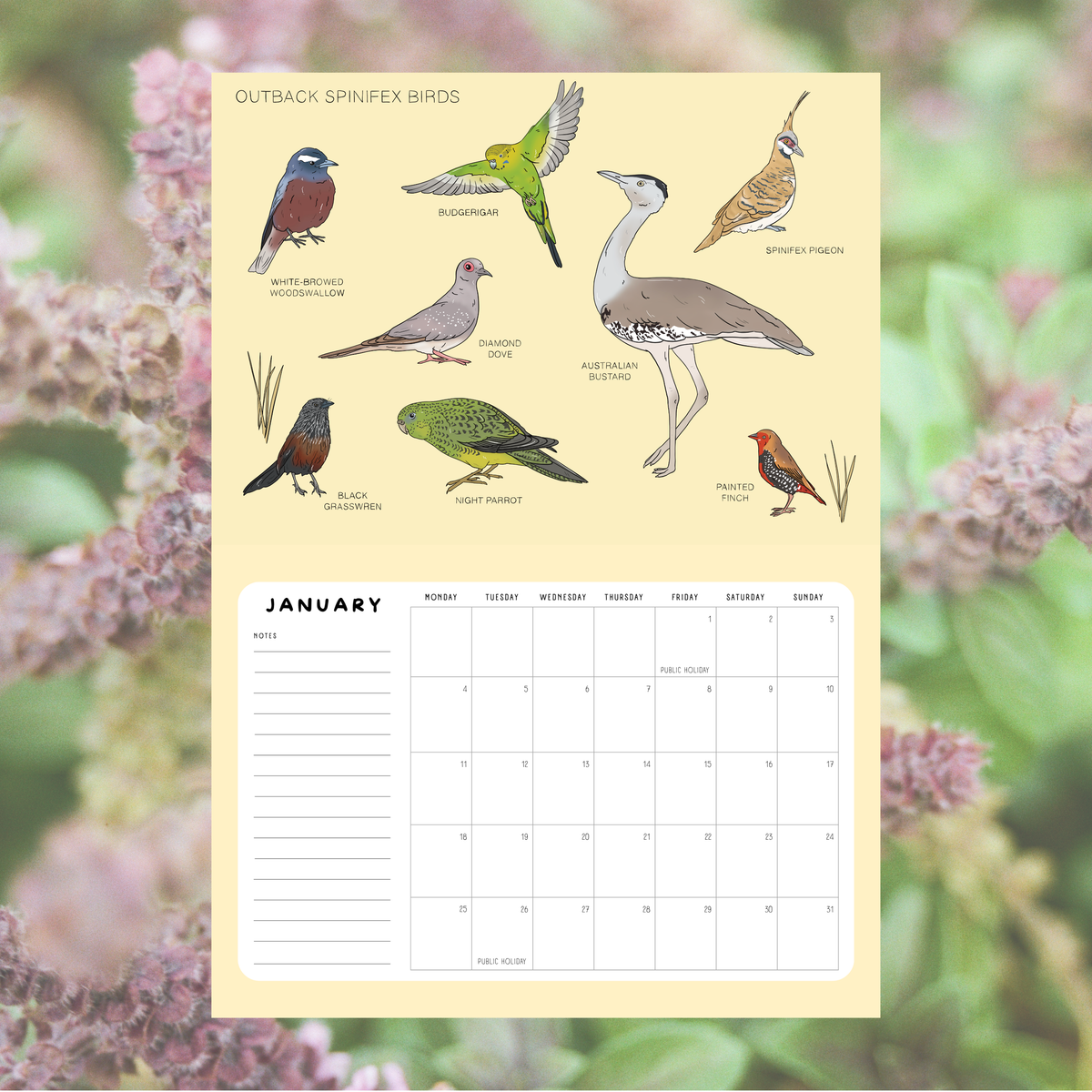 2027 Australian Bird Wall Calendar